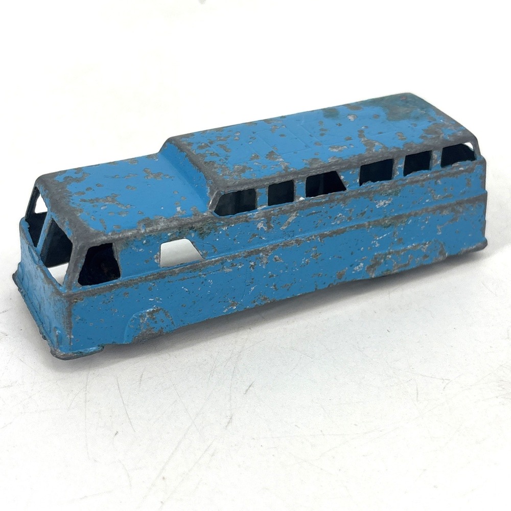 Vintage 3 1/2"‎ long MidgeToy Highway Passenger Bus Blue